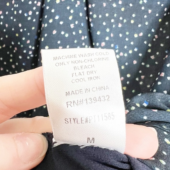 New with Tags Papermoon Women's Lidia Cold Shoulder Navy Polka Dot Navy Blouse - Picture 16 of 16